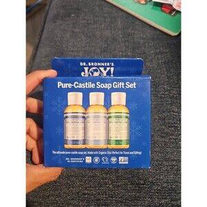 Dr. Bronner’s Pure-Castile Soap Gift Set Three Soaps 2oz Each Travel Size